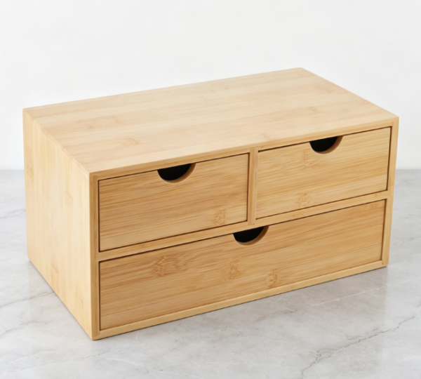 Brown Wooden Drawer Rack — Bill & Document Storage