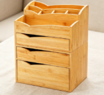 2-Piece Bamboo Drawer Set — Stackable & Pre-Assembled