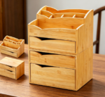 2-Piece Bamboo Drawer Set — Stackable & Pre-Assembled