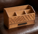 Brown Wooden Drawer Rack — Office File Organizer
