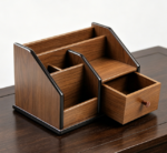 Wooden Small Drawer Organizer — Remote Control & Pen Holder
