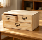 Retro Apothecary-Style Drawer Cabinet — Card & Catalog Box