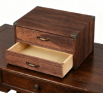 Compact 2-Drawer Wooden Box — Office, Jewelry & Cosmetics Storage