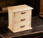 Natural Wood 3-Drawer Mini Cabinet — Paperclip & Crafts Organizer