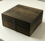 Mini 2-Layer Wooden Drawer Box — Retro Desktop Decor