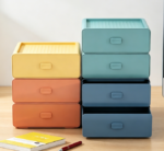 Colorful Stackable Storage Boxes — Versatile for Bedrooms & Dorms