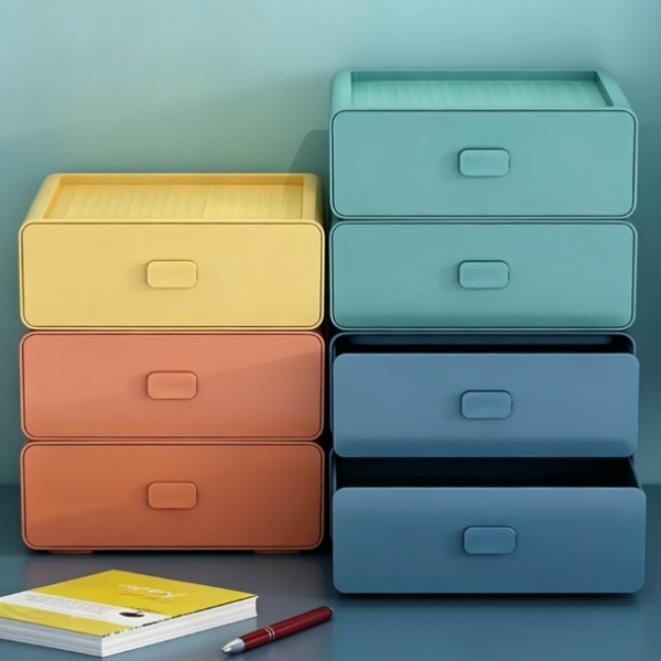 Colorful Stackable Storage Boxes — Versatile for Bedrooms & Dorms