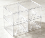 6-Piece Stackable Acrylic Drawer Set — Transparent Style